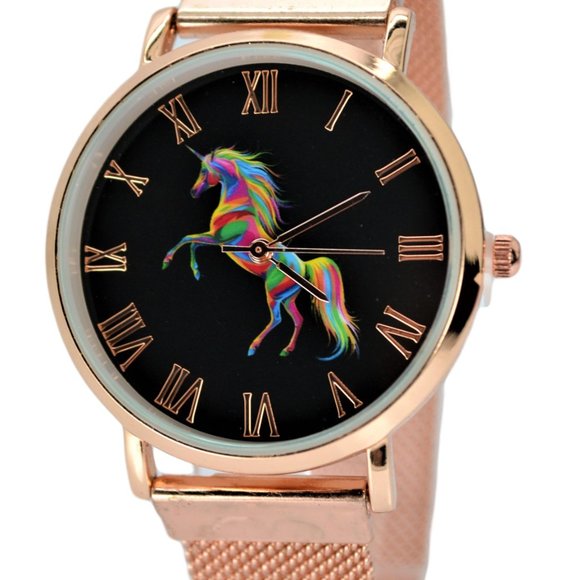 NEW Women's Unicorn Fashion Lucky Gift Amulet Watch, 6.5mm Ultra-Thin Big Face - Picture 2 of 8